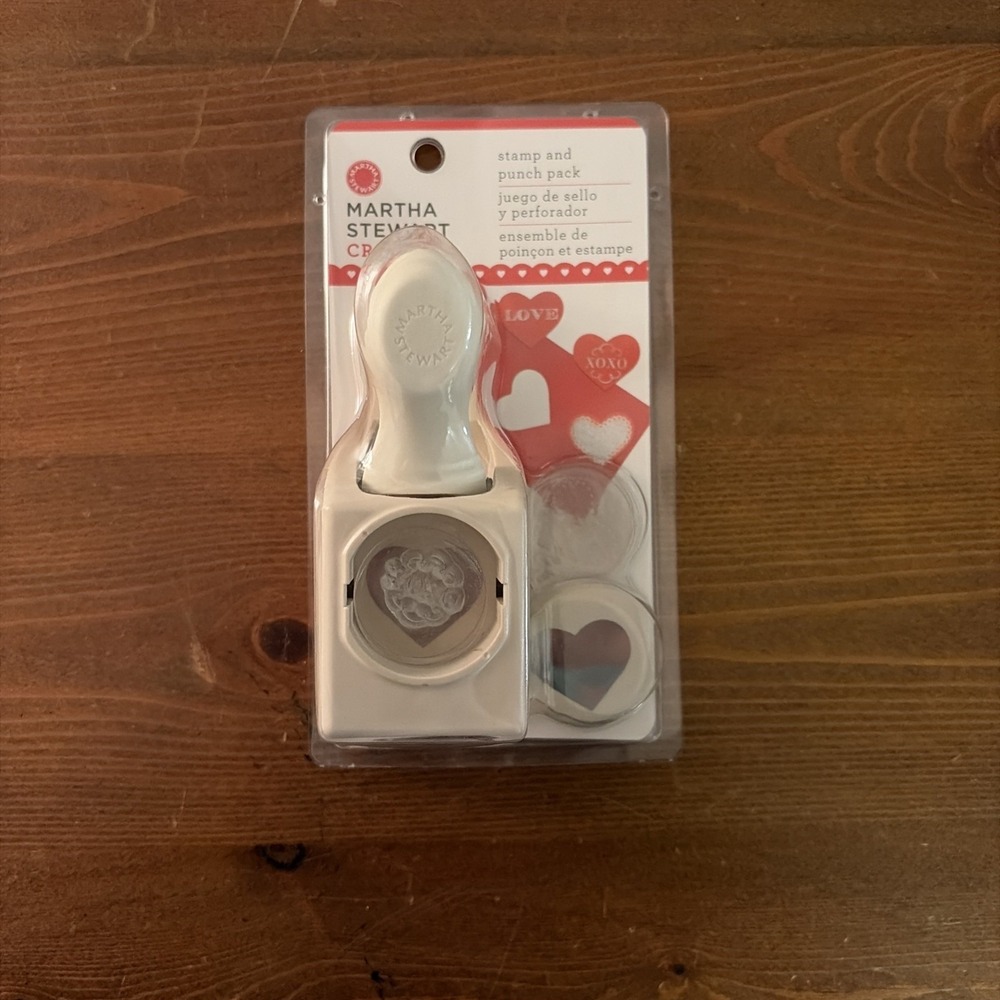 Martha Stewart Crafts Stamp and Punch‎ - 3 STAMPS + PUNCH NEW